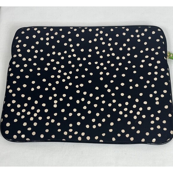 Kate Spade New York 10 Inch Tablet Soft Case iPad Black Purple Cream Dots - Picture 4 of 6
